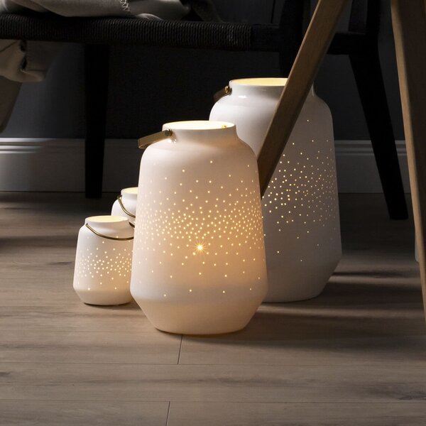 Porcelánová lucerna Holes 14 cm