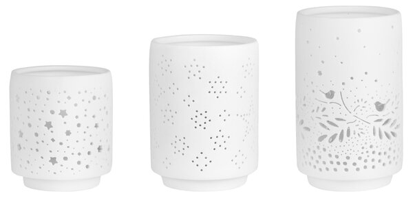 Porcelánový svícen Winter Motifs – set 3 ks
