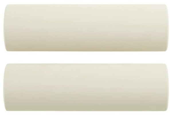 2místná pohovka s polštáři krémová 120 cm samet 3200879