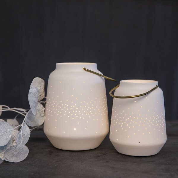 Porcelánová lucerna Holes 14 cm