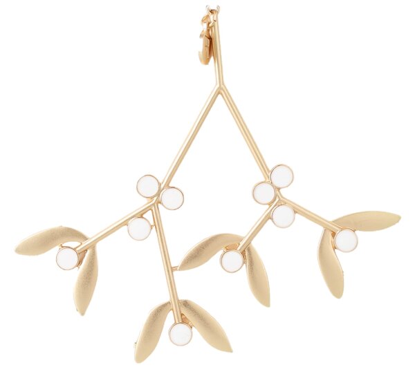 Kovová vánoční ozdoba Mistletoe Golden
