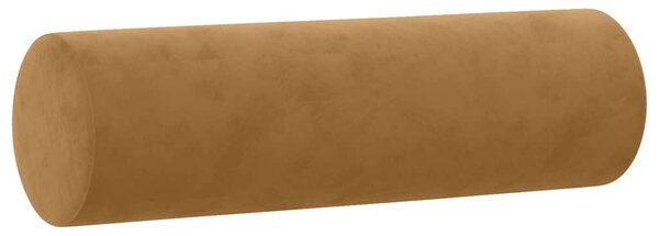 2místná pohovka s polštáři hnědá 140 cm samet 3200888