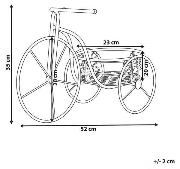 Stojan na květiny HAREBELL 52 cm Krémově bílá Kov