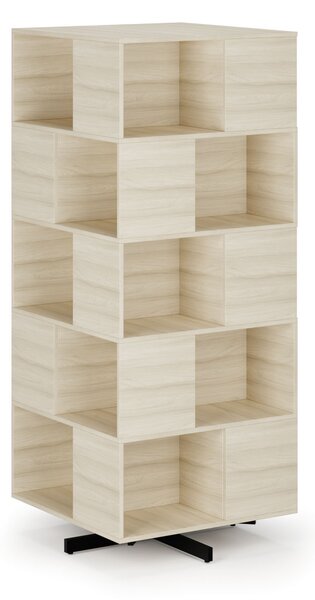 Otočný regál, 800×800×1932 mm, 4x 5 oddílů, dub přírodní