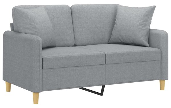 2místná pohovka s polštáři světle šedá 120 cm textil 3200901