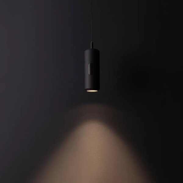 Nova Luce Černé kovové závěsné LED světlo Holm 7 cm