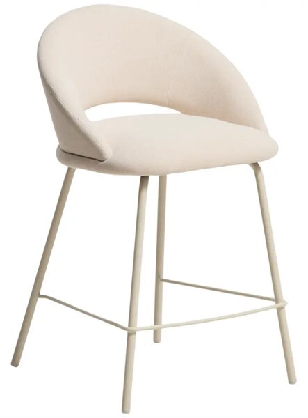 Kave Home Béžová čalouněná barová židle Bonali 65 cm