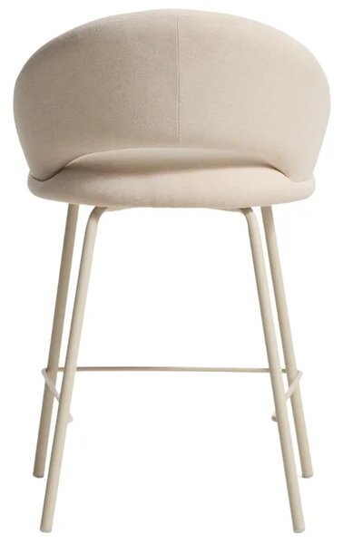 Kave Home Béžová čalouněná barová židle Bonali 65 cm