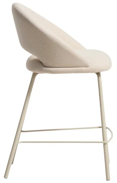 Kave Home Béžová čalouněná barová židle Bonali 65 cm