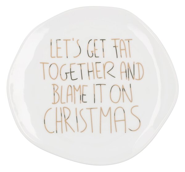 Porcelánový talířek Let's Get Fat Together