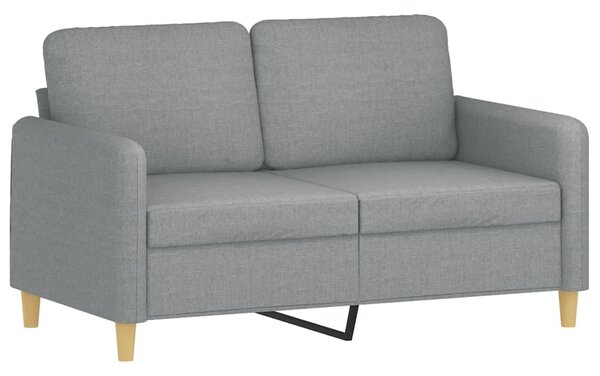 2místná pohovka s polštáři světle šedá 120 cm textil 3200901