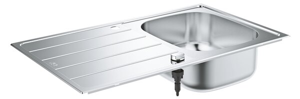 GROHE K200 - Dřez z nerezové oceli s odtokem, nerez ocel, kartáčovaná 31552SD1