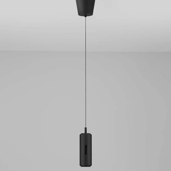Nova Luce Černé kovové závěsné LED světlo Holm 7 cm
