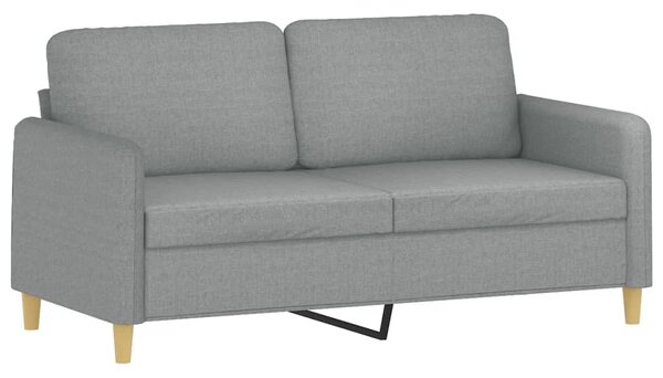 2místná pohovka s polštáři světle šedá 140 cm textil 3200909