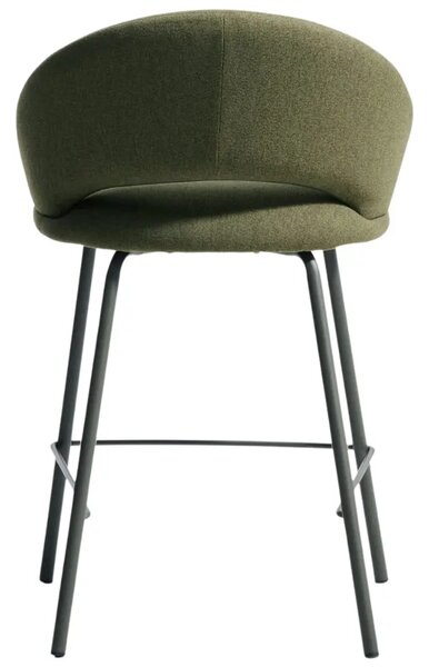 Zelená čalouněná barová židle Kave Home Bonali 65 cm