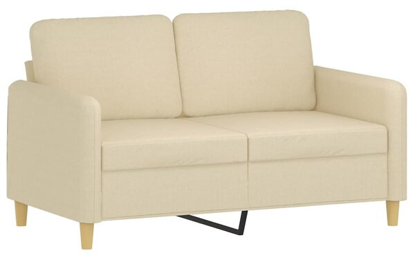 2místná pohovka s polštáři krémová 120 cm textil 3200903