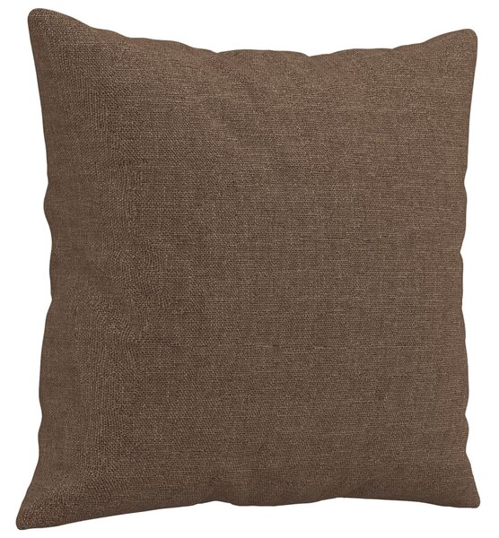 2místná pohovka s polštáři hnědá 140 cm textil 3200912