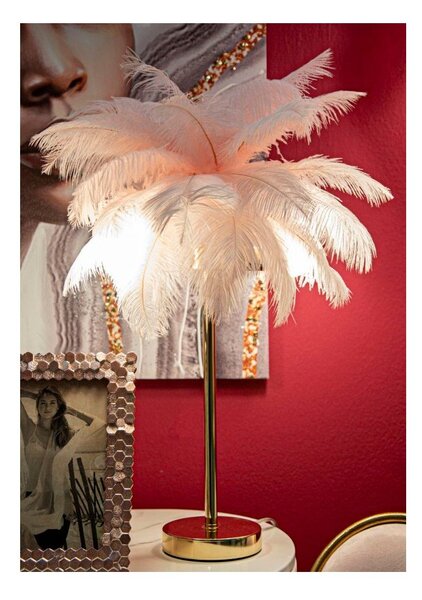 Růžová/ve zlaté barvě stolní lampa (výška 55 cm) Palm Pink – Mauro Ferretti