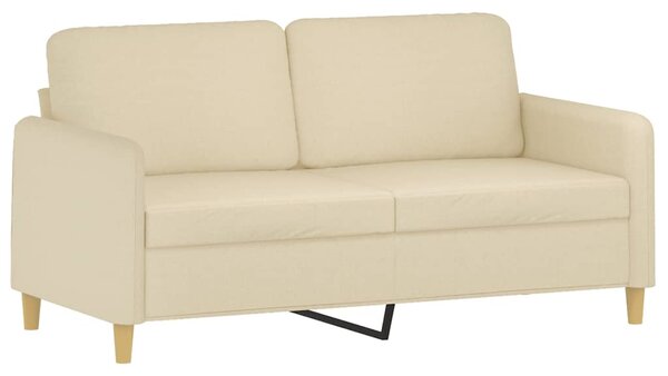 2místná pohovka s polštáři krémová 140 cm textil 3200911