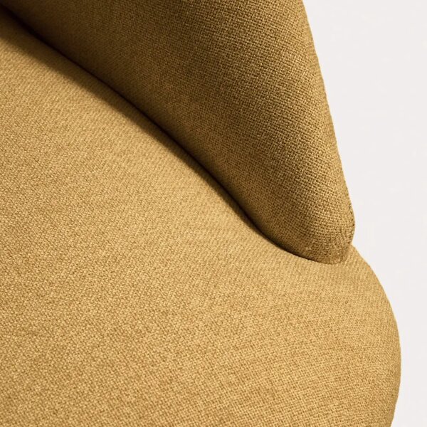 Kave Home Hořčicově žlutá čalouněná barová židle Bonali 65 cm