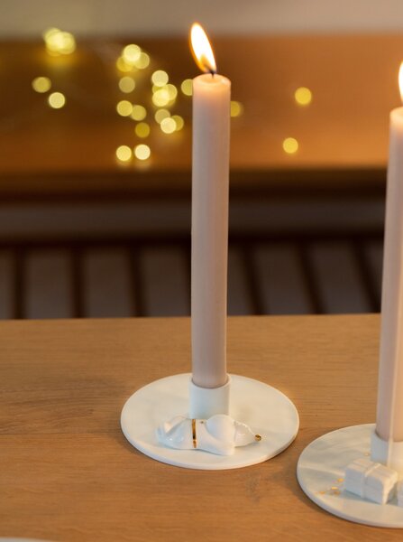 Porcelánový svícen Santa Stargazing
