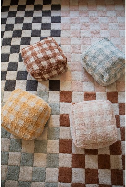 Světle růžovo-krémový pratelný ručně tkaný bavlněný koberec 120x160 cm Kitchen Tiles Rose – Lorena Canals