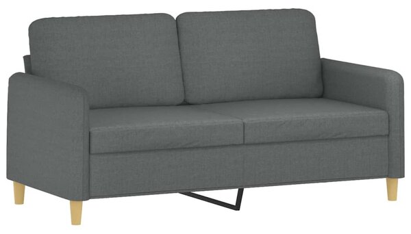 2místná pohovka s polštáři tmavě šedá 140 cm textil 3200910