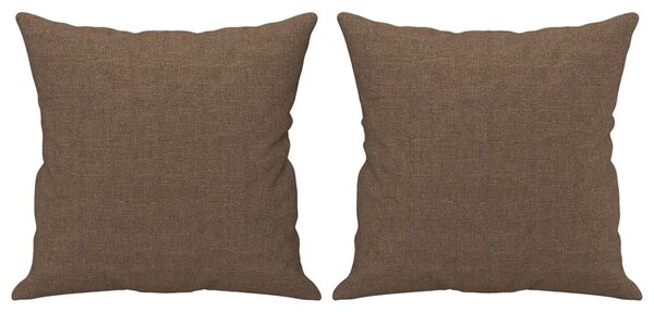 2místná pohovka s polštáři hnědá 140 cm textil 3200912