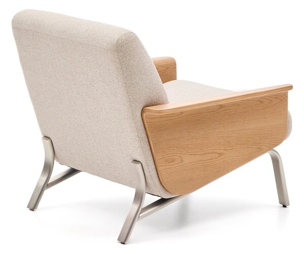 Béžové žinylkové křeslo Amsen – Kave Home