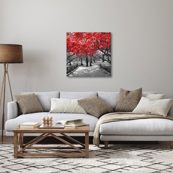 Obraz - Červené stromy, Central Park, New York (30x30 cm)