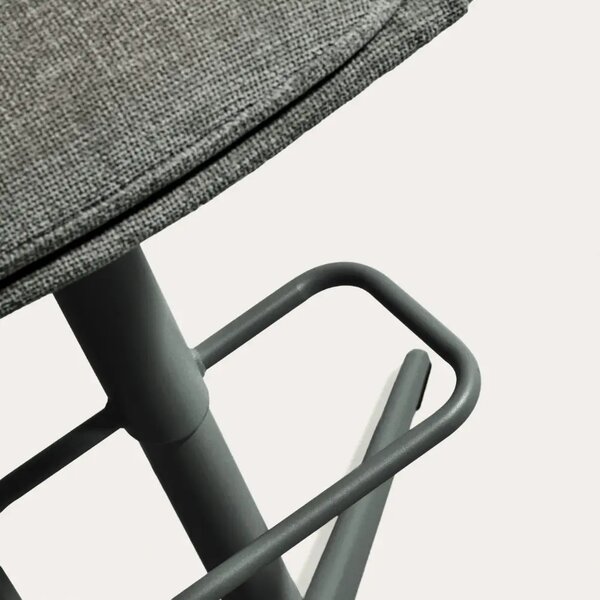 Kave Home Tmavě zelená otočná barová židle Dorina 65-85 cm