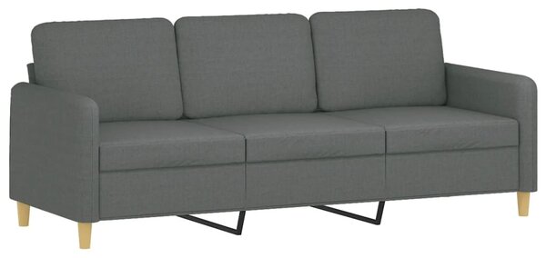 3místná pohovka s polštáři tmavě šedá 180 cm textil 3200918