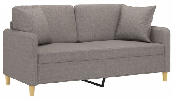 2místná pohovka s polštáři taupe 140 cm textil 3200916
