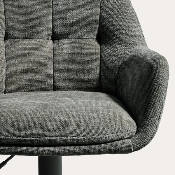Kave Home Tmavě zelená otočná barová židle Dorina 65-85 cm