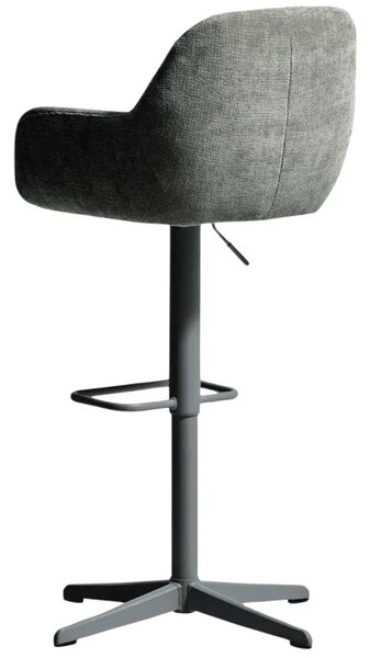 Kave Home Tmavě zelená otočná barová židle Dorina 65-85 cm