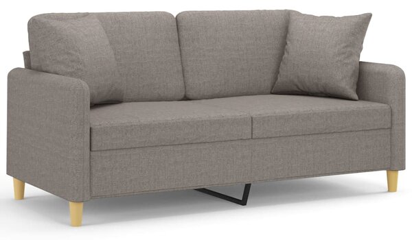 2místná pohovka s polštáři taupe 140 cm textil 3200916