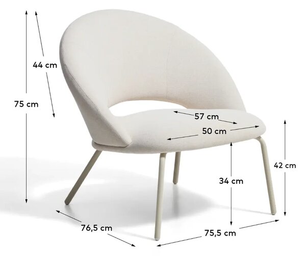 LÉTO -15% Kave Home Béžové čalouněné křeslo Bonali