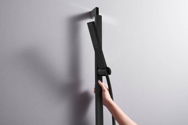 Hansgrohe Pulsify E sprchová sada 100 1jet EcoSmart+ se sprchovou tyčí 65 cm, matná černá 24371670