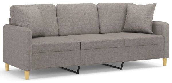 3místná pohovka s polštáři taupe 180 cm textil 3200924