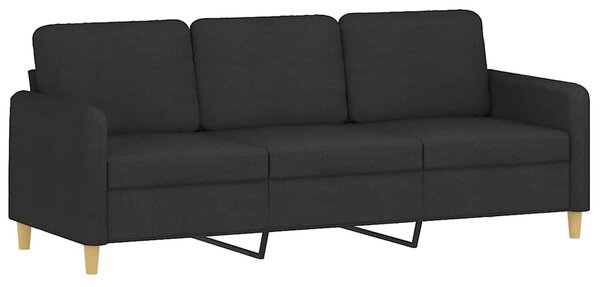 3místná pohovka s polštáři černá 180 cm textil 3200921