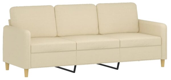 3místná pohovka s polštáři krémová 180 cm textil 3200919