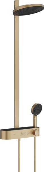 Hansgrohe Pulsify S Showerpipe 260 2jet EcoSmart se ShowerTablet Select 400, kartáčovaný bronz 24241140