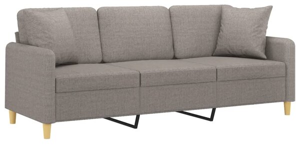 3místná pohovka s polštáři taupe 180 cm textil 3200924