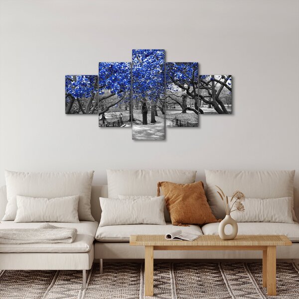 Obraz - Modré stromy, Central Park, New York (125x70 cm)