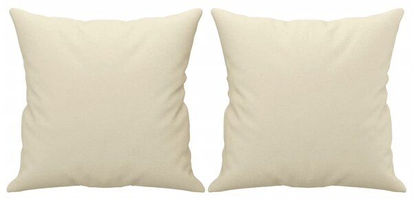2místná pohovka s polštáři krémová 120 cm umělá kůže 3200926