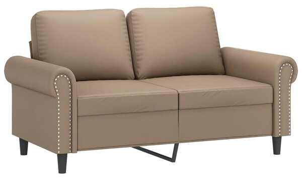 2místná pohovka s polštáři cappuccino 120 cm umělá kůže 3200929