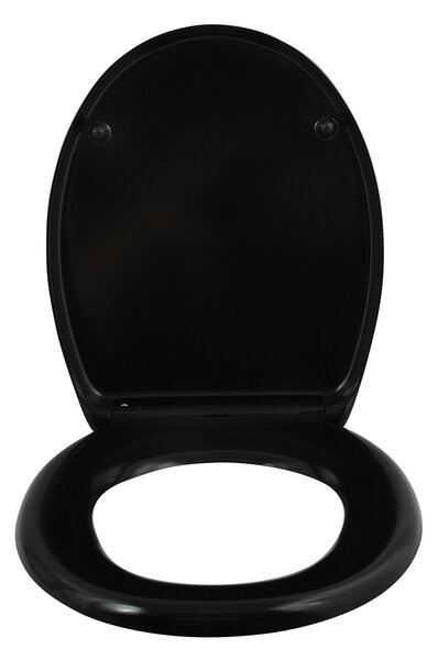 Spirella WC prkénko EASY CLIP, černé, duroplast Thermodur