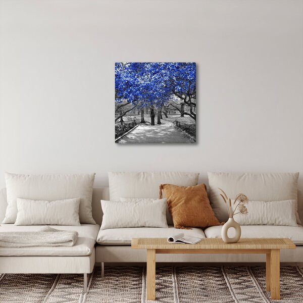 Obraz - Modré stromy, Central Park, New York (30x30 cm)