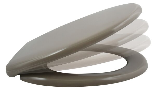 Spirella WC prkénko EASY CLIP, šedo-hnědé, duroplast Thermodur