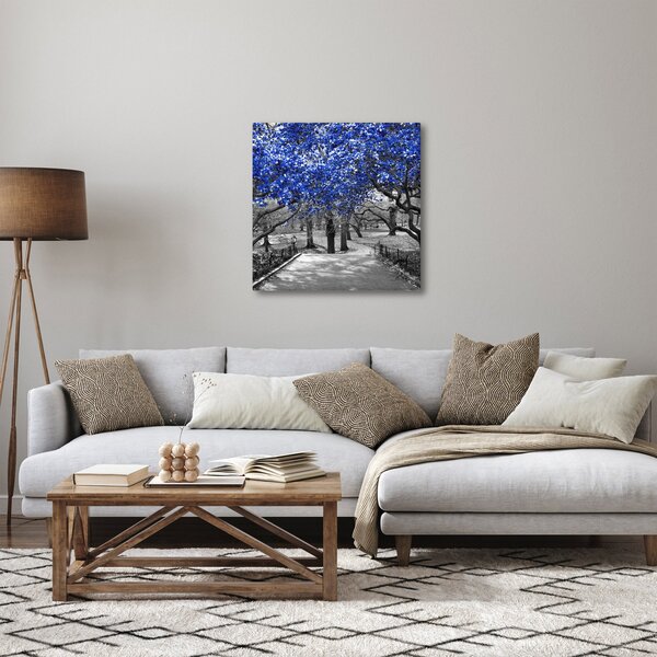 Obraz - Modré stromy, Central Park, New York (30x30 cm)